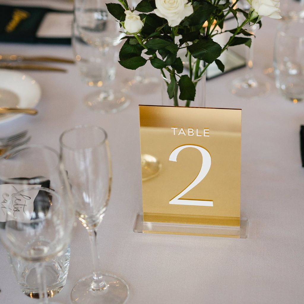 Table Signs | Wedding Signs | Etched Design