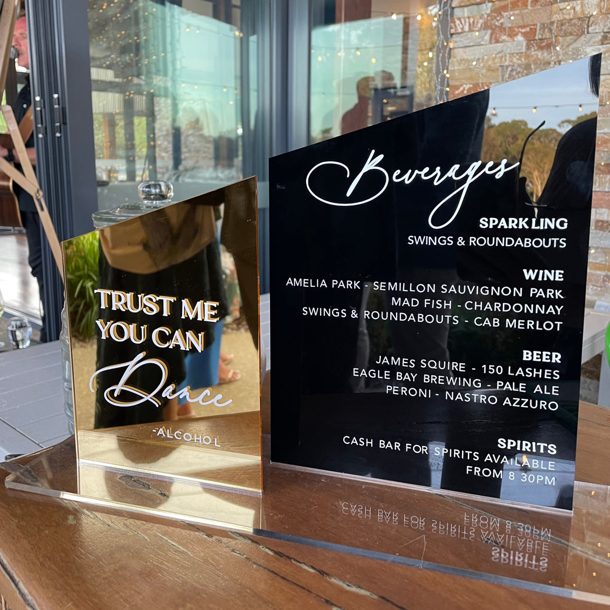 Double Menu Bar Sample Double Bar Menu | Etched Design