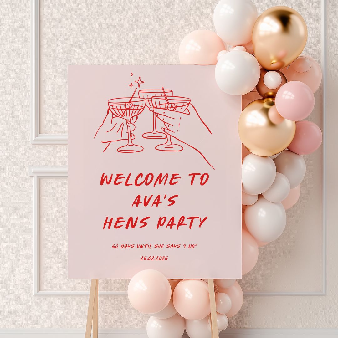 Hen Weekend Sign Hens Party Welcome Sign | Etched Design