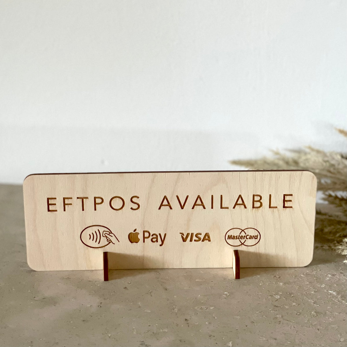 EFTPOS Sign | Market Stall Sign | Etched Design